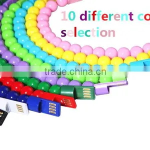 Colored Fashion High Quality Wearable Bracelet Bead Micro USB Cable for Samsung,HTC,Motorola Android Smartphones thumbnail-3