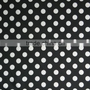 2016 Black Fabric Print White Dot Nylon Spandex Stock Swimwear Fabric thumbnail-3