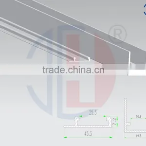 Anodized Single Top and Bottom Track Wardrobe Sliding Door Profile thumbnail-2