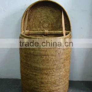 New Design Rattan Lounge Wicker Basket With Lid thumbnail-2