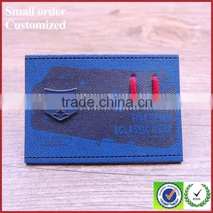 Private Embossed Yellow Logo pu Bag Shirt Label Leather thumbnail-6