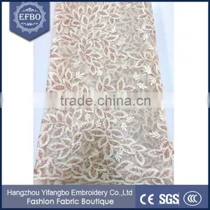 High Quality French Lace With Sequins Embroidery George for Party Dress Quality Choice thumbnail-2