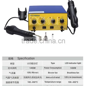 Best Sale BAKU 800W Double Hot Air SMD Rework Station (BK-602A) thumbnail-5