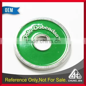 China Supplier Soft Cloisonne Laser Metal Shopping Cart Cheap Trolley Token thumbnail-1