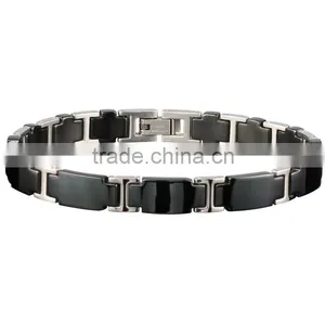 Noproblem P065 FDA Tourmaline Germanium Bio Magnetic Titanium Stainless Steel Sports Energy Fashion Health Bracelet thumbnail-2