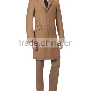 2015 New Style 100% Cashmere Classic Brown Mens Cashmere Coat thumbnail-1