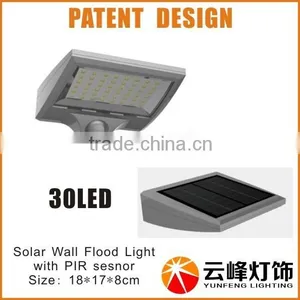 2015 New Patent Design 30 LED LED Solar Flood Light Solar Wall Flood Light Wiht PIR Sensor thumbnail-1