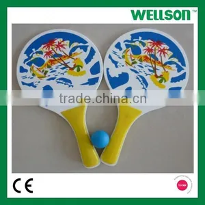 Customized Printed Wooden Beach Rackets thumbnail-1