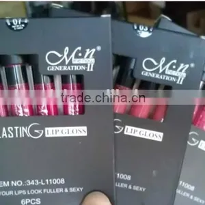 Menow 38 Colors and 6 Pcs Waterproof Long Lasting Lip Gross Leaves Your Lips Fuller & Sexy thumbnail-2