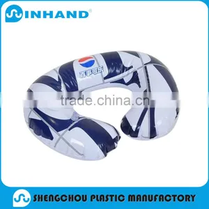 Factory EN71-1-2-3,ASTM Blue/White PVC Inflatable Travel Pillow ,u Shape Neck Pillow Case/memory Foam Neck Pillows thumbnail-1