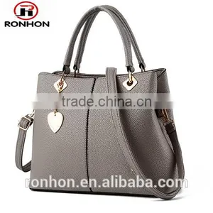 Lady PU Leather Bag With Golden Metal Ornamental thumbnail-2