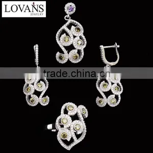 Rhinestone Jewelry Set Blue Sapphire Ring Most Popular Products Fahionable Products TZ-0183 thumbnail-5