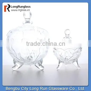 LongRun Personalized Rose Bud Design Tripod Glass Candy Dish thumbnail-5