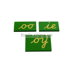Montessori Lower Case Cursive Sandpaper Double Letters Only thumbnail-1