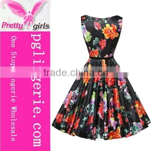 Bright Color 1950s Audrey Hepburn Dress thumbnail-1