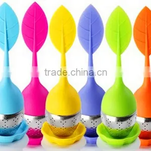 Silicone Leave Style Stainless Steel Tea Infuser Tea Bag Tea Bottle thumbnail-1