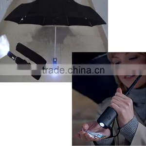 2017 Hot Sale Innovative Design Flashlight Umbrella,LED Umbrella,3 Fold Automatic Umbrella thumbnail-3