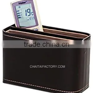 Gift Black Vinyl Faux Leather OFFICE Desk ORGANIZER Valet Tray thumbnail-1