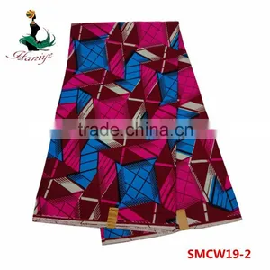 100% Cotton Wax Fabric Real Wax Print Fabric African Ankara Wax Printed SMCW18 thumbnail-6