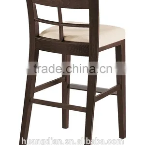 Chinese Furniture Supplier Sale Solid Wood Furniture for Restaurant and Bar Used High Bar Stool Chair thumbnail-1