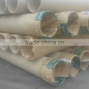 DN500 SN8 White Color PVC Double Wall Corrugated Pipe thumbnail-4