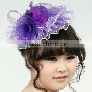 MYLOVE Purple Flower Hat Felt Fabric Fedora Hat MLXM009 thumbnail-1