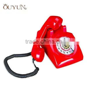 Rotary Dial Keys Retro Red House Telephone thumbnail-1