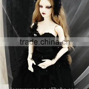 Hot Selling Synthetic Long Dark Blonde Loose Wavy Bjd Doll Wig thumbnail-4
