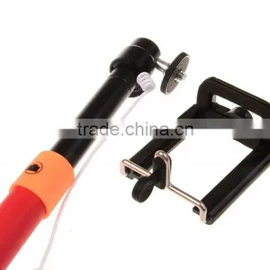 3.5mm Plug-and-play Wired Selfie Monopod W/ Adjustable Clip Clamp For IOS/Android Phones-No Need Battery Or Bluetooth Match thumbnail-4