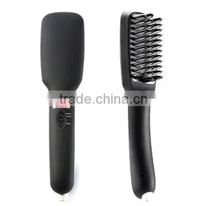 Professtional 2 In1 Electric Hair Style Tool Led Display Fast Hair Straightener Brush thumbnail-2