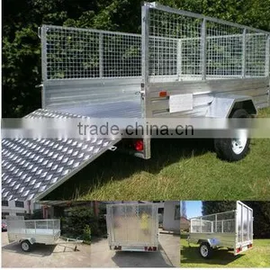 2016 Top 1 Hot Sale !!!!7x4ft Hot Dipped Galvanized Aluminium Ramp Caged Box Trailer thumbnail-1