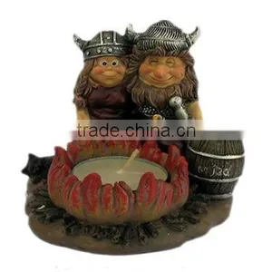 Decorative Resin Viking Candle Holder thumbnail-1