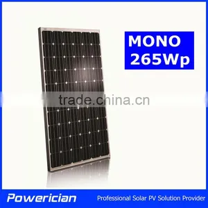 Mono 265Wp Solar Panel for Solar Pump System On Grid Solar OEM Solar Panel Good Quality thumbnail-1