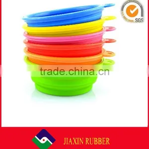Colourful Foldable Silicone Dog Bowl, Silicone Pet Bowl, Silicone Collapsible Bowl thumbnail-4