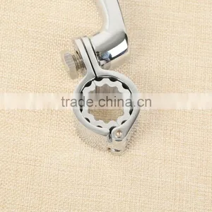 1 1/4" Bar 25 30 35 Long Angled Adjustable Highway Peg Mount For Suzuki Kawasaki thumbnail-3