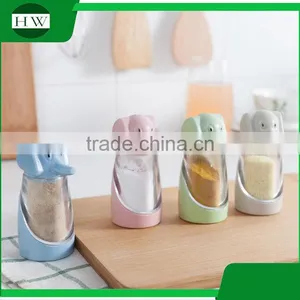 Kitchen Accessories Plastic Cartoon Elephant Seasoning Pot Condiment Container Spice Pots Box Tin Bottle Jar thumbnail-2