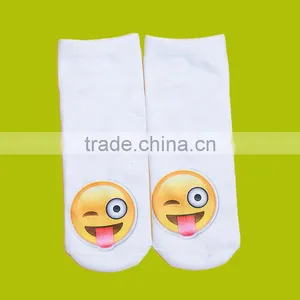 Wholesale White Short Emoji Socks thumbnail-5