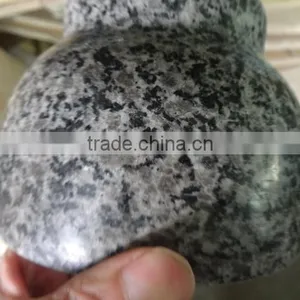 Black Polished Granite Mortar and Pestle thumbnail-6