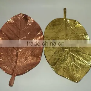 Leaf Platter, Christmas Platter in Rose Gold and Gold Color thumbnail-1