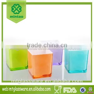 4"cand Colorful Sqnare Vase Set thumbnail-1