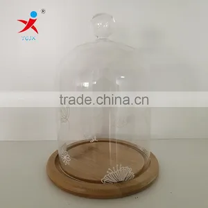 2017New High Quality Decal Printing Glass Covering With Flat Bamboo Base thumbnail-1