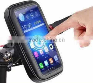 360 Degree Rotation Waterproof Case + Motorcycle Bicycle Handlebar Phone GPS Holder Mount for All 4-5" 5-6" Cell Phone 62688-L thumbnail-2