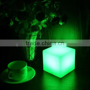 Rechargeable Battery Operated RGB Lighted Square Lamp With 16 Colors Changing thumbnail-1