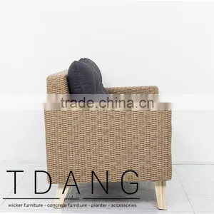 Brandenton Wicker Single Bench - Vietnam Wicker Furniture - Poly Rattan Outdoor Furniture thumbnail-3