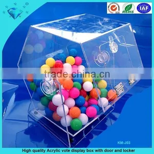 Acrylic Vote Display Box With Door and Locker thumbnail-1