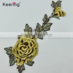 Iron-on Flower Embroidery Patch for Clothes Shoes Hats Scarf Accessories thumbnail-1