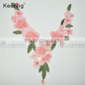 2017 New Arrival Beautiful Embroidery Flower Patch Design From Keering WEF-767 thumbnail-1