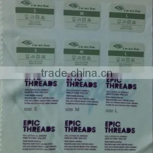 60 Degree Washing Label Transfer / Heat Transfer Label Stickers thumbnail-1