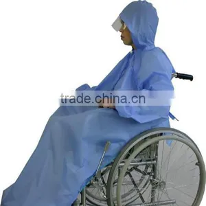 Adult 100% PEVA Disabled Wheelchair Poncho Raincoat With Customer's Logo thumbnail-1