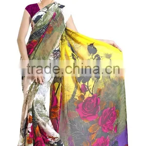 Designer Glamour Digital Printed Saree thumbnail-2